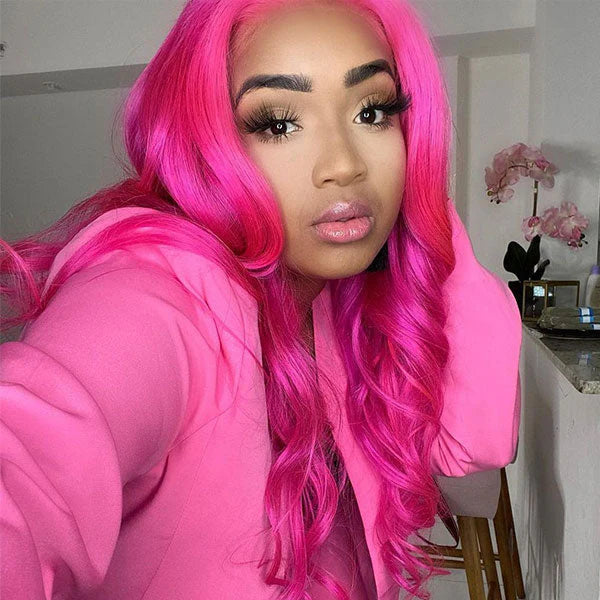 Pink • Straight • Glueless • 13x4 HD Lace