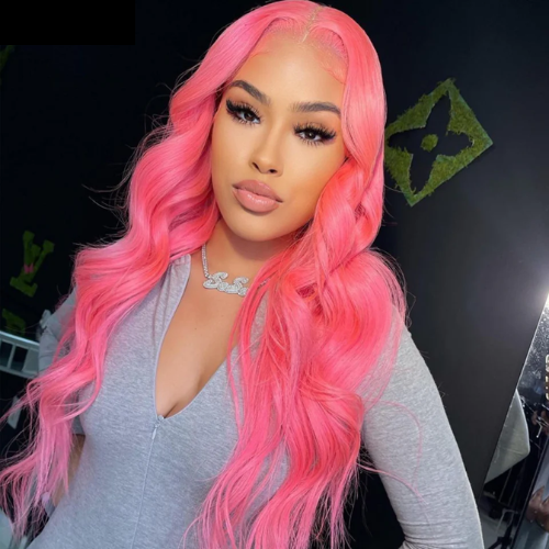 Pink • Body Wave • Glueless • 13x4 HD Lace