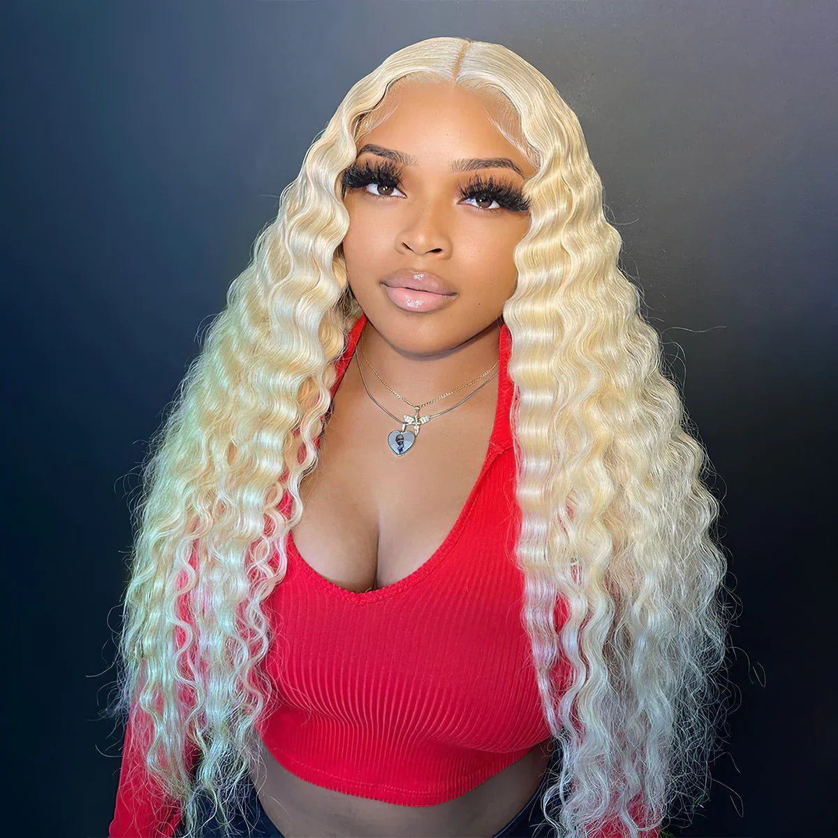 613 Blonde • Water Wave • Glueless • 13x4 HD Lace
