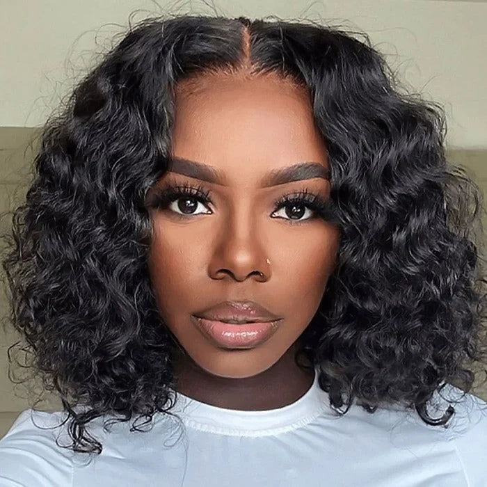 Black • Bob Deep Wave • Glueless • 13x4 HD Lace