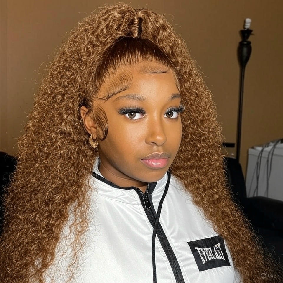 Light Brown • Kinky Curly • Glueless • 13x4 HD Lace