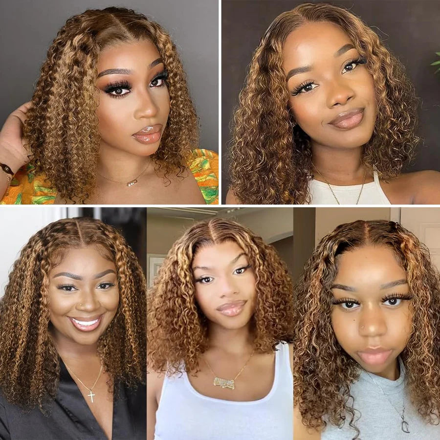 Highlight • Bob Deep Wave • Glueless • 13x4 HD Lace