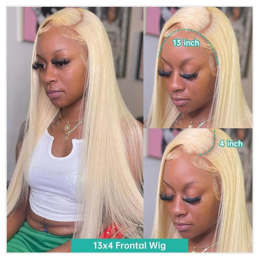 613 Blonde • Straight • Glueless • 13x4 HD Lace