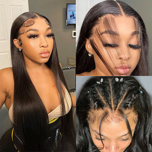 Black • Straight • Glueless • 13x4 HD Lace