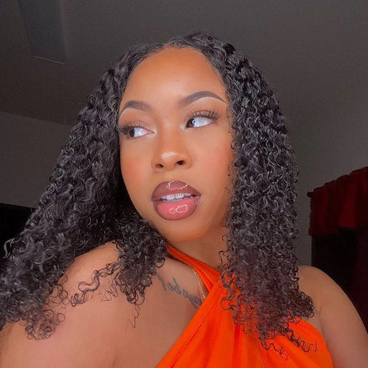 Black • Bob Kinky Curly • Glueless • 13x4 HD Lace