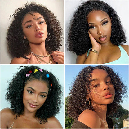 Black • Bob Kinky Curly • Glueless • 13x4 HD Lace