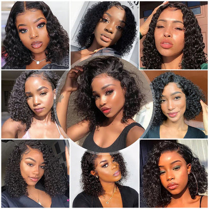 Black • Bob Kinky Curly • Glueless • 13x4 HD Lace