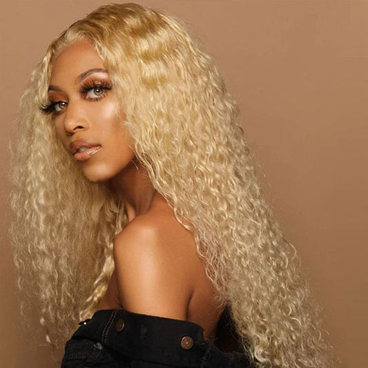 613 Blonde • Water Wave • Glueless • 13x4 HD Lace