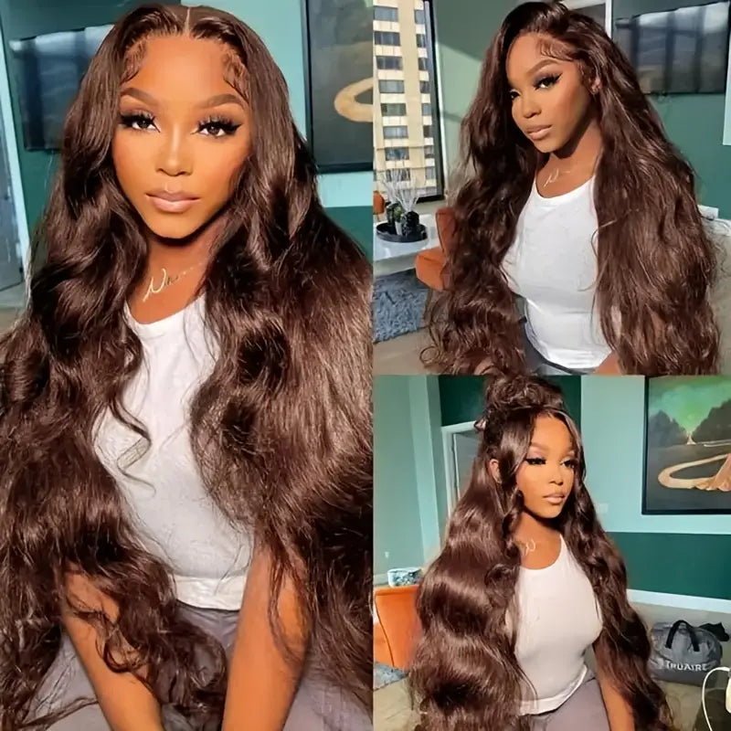 Dark Brown • Body Wave • Glueless • 13x4 HD Lace
