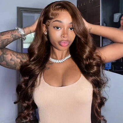 Dark Brown •  Loose Deep Wave • Glueless • 13x4 HD Lace