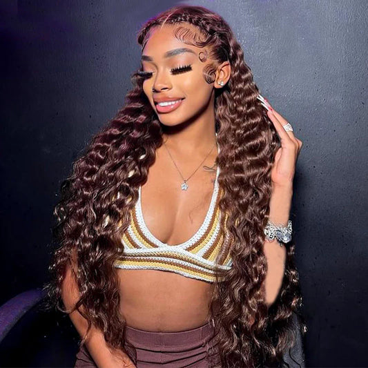 Light Brown •  Loose Deep Wave • Glueless • 13x4 HD Lace