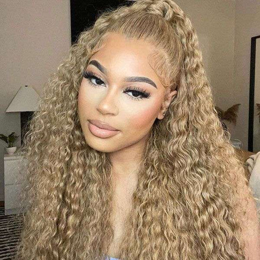 613 Blonde • Water Wave • Glueless • 13x4 HD Lace