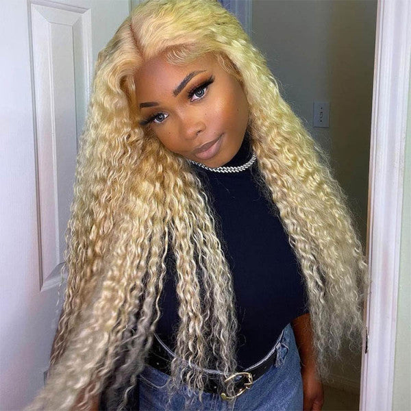 613 Blonde • Water Wave • Glueless • 13x4 HD Lace