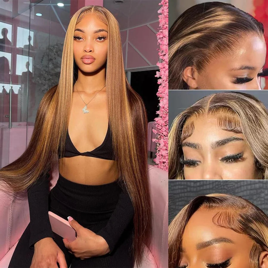 P4-27 Highlight • Straight • Glueless • 13x4 HD Lace