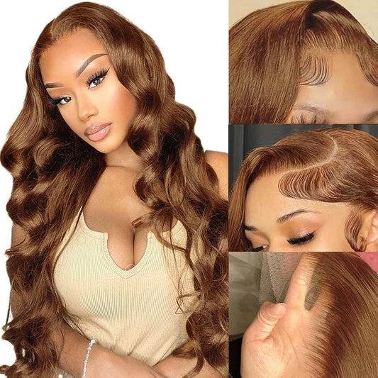 Light Brown • Body Wave • Glueless • 13x4 HD Lace