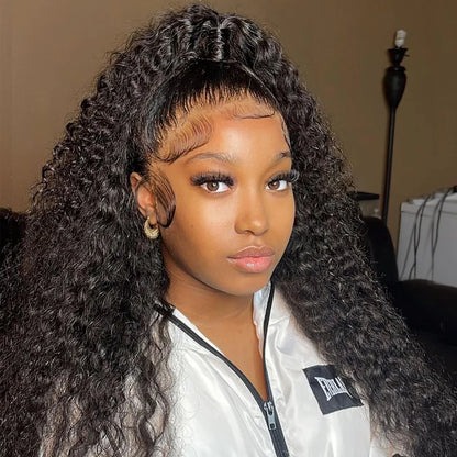 Black • Kinky Straight • Glueless • 13x4 HD Lace