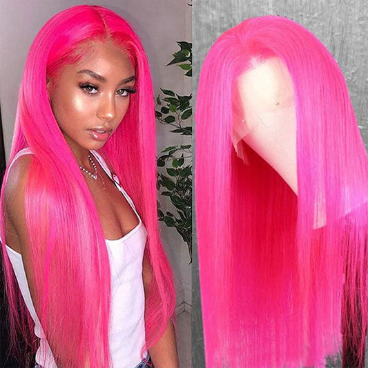 Pink • Straight • Glueless • 13x4 HD Lace