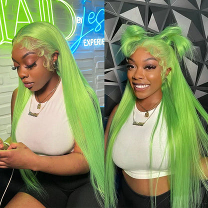 Green • Straight • Glueless • 13x4 HD Lace