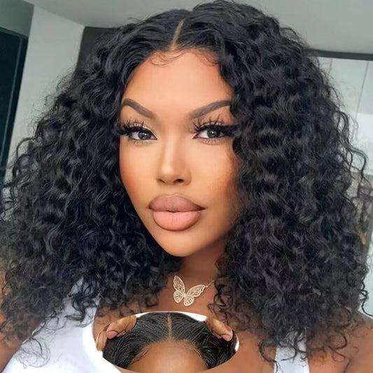 Black • Bob Deep Wave • Glueless • 13x4 HD Lace