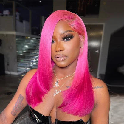 Pink • Straight • Glueless • 13x4 HD Lace