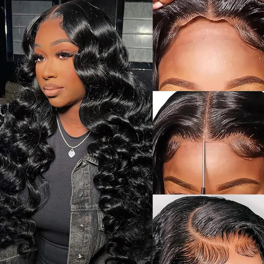 Black • Loose Deep Wave • Glueless • 13x4 HD Lace
