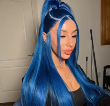 Blue • Straight • Glueless • 13x4 HD Lace