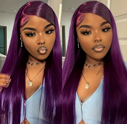 Purple • Straight • Glueless • 13x4 HD Lace
