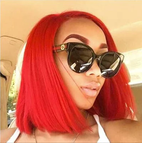 Red • Bob Straight • Glueless • 13x4 HD Lace