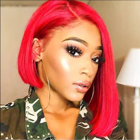 Red • Bob Straight • Glueless • 13x4 HD Lace