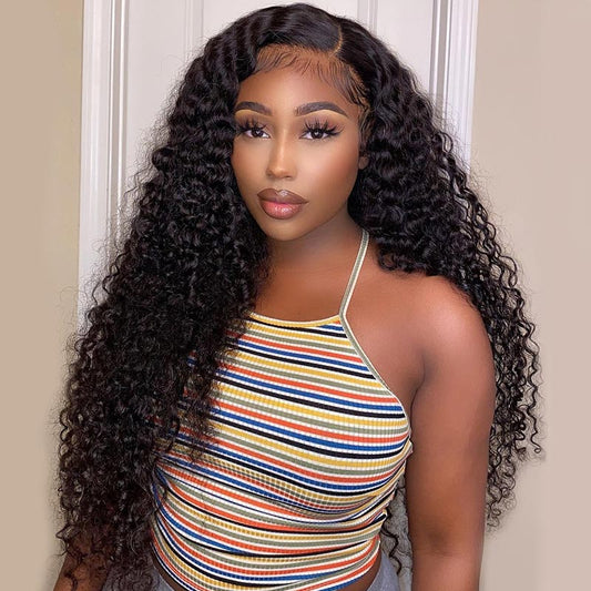 Black • Jerry Curly • Glueless • 13x4 HD Lace
