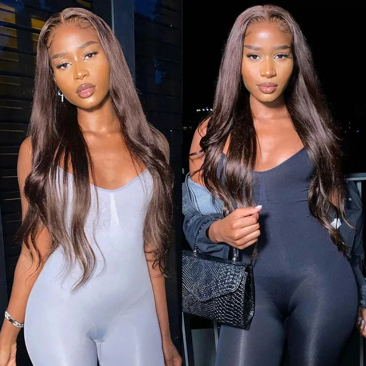 Dark Brown • Straight • Glueless • 13x4 HD Lace