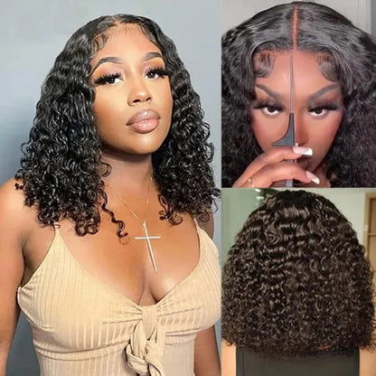 Black • Bob Water Wave • Glueless • 13x4 HD Lace