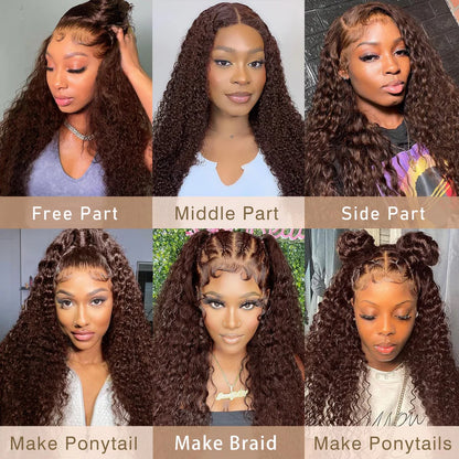 Chestnut Brown • Natural Wave • Glueless • 13x4 HD Lace