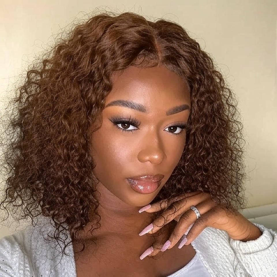 Brown • Bob Natural Wave • Glueless • 13x4 HD Lace