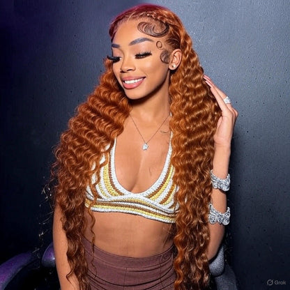 Ginger •  Loose Deep Wave • Glueless • 13x4 HD Lace