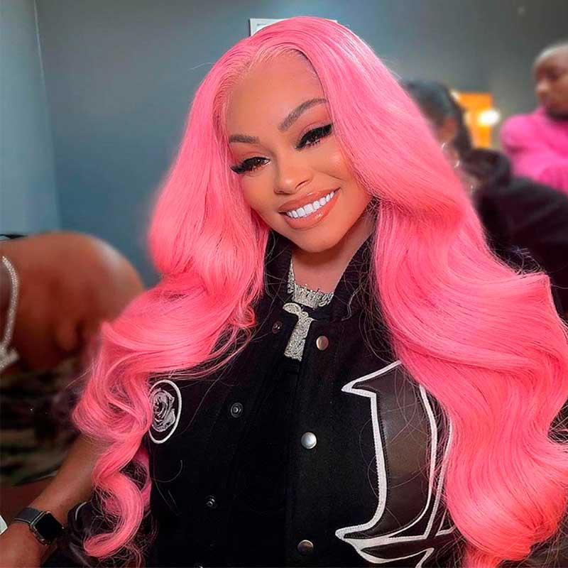 Pink • Body Wave • Glueless • 13x4 HD Lace