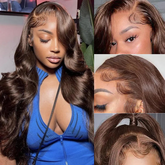 Chestnut Brown • Body Wave • Glueless • 13x4 HD Lace
