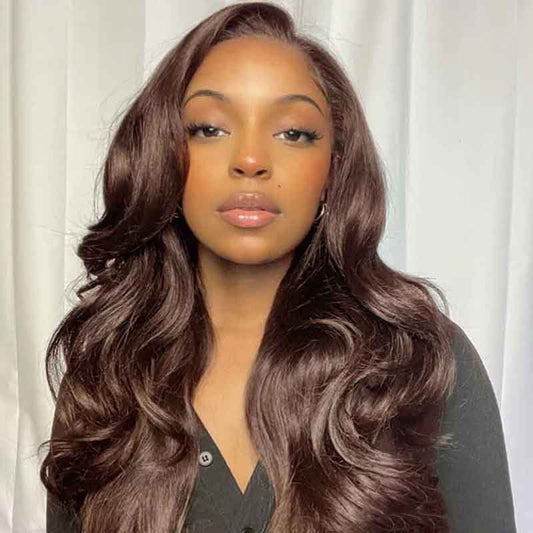 Dark Brown • Body Wave • Glueless • 13x4 HD Lace