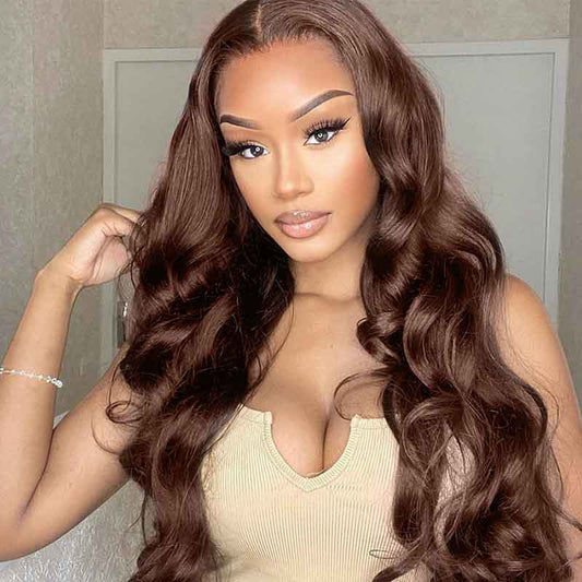 Chestnut Brown • Body Wave • Glueless • 13x4 HD Lace