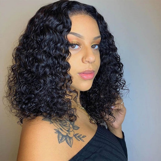 Black • Bob Deep Wave • Glueless • 13x4 HD Lace