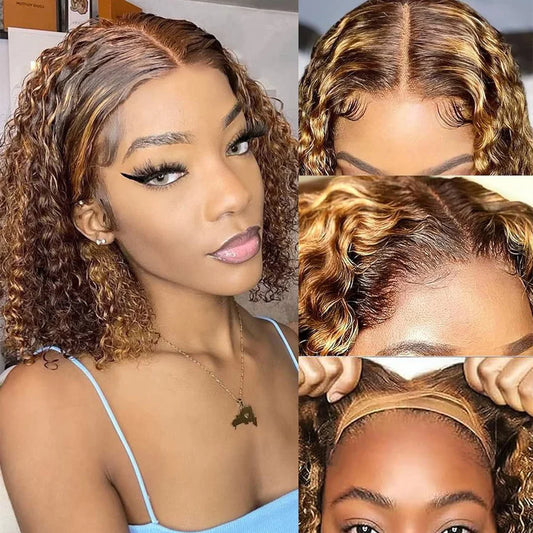 Highlight • Bob Deep Wave • Glueless • 13x4 HD Lace