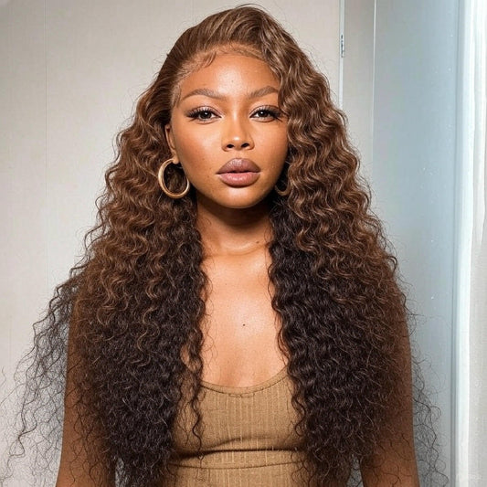 Chestnut Brown • Natural Wave • Glueless • 13x4 HD Lace