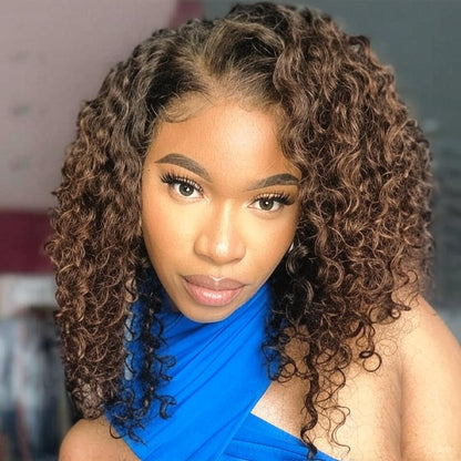 Dark Brown • Bob Water Wave • Glueless • 13x4 HD Lace