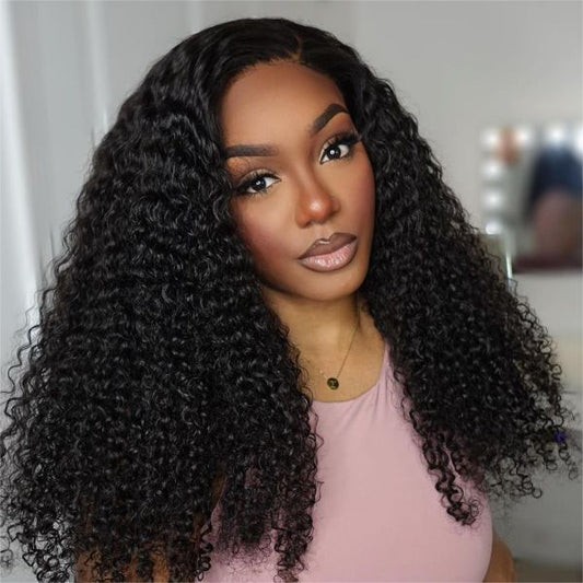 Black • Kinky Straight • Glueless • 13x4 HD Lace