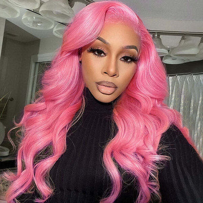 Pink • Body Wave • Glueless • 13x4 HD Lace
