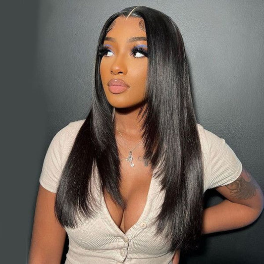 Black • Straight • Glueless • 13x4 HD Lace