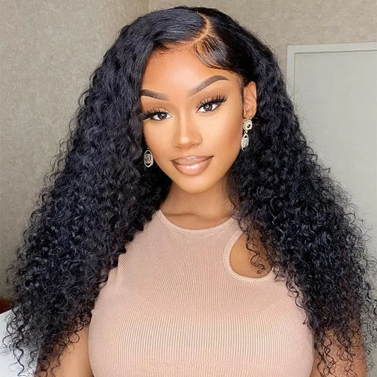 Black • Kinky Straight • Glueless • 13x4 HD Lace