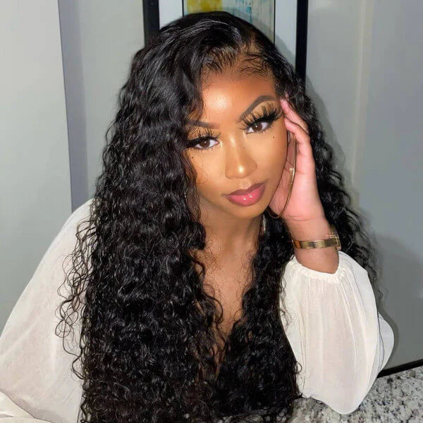 Black • Water Wave • Glueless • 13x4 HD Lace
